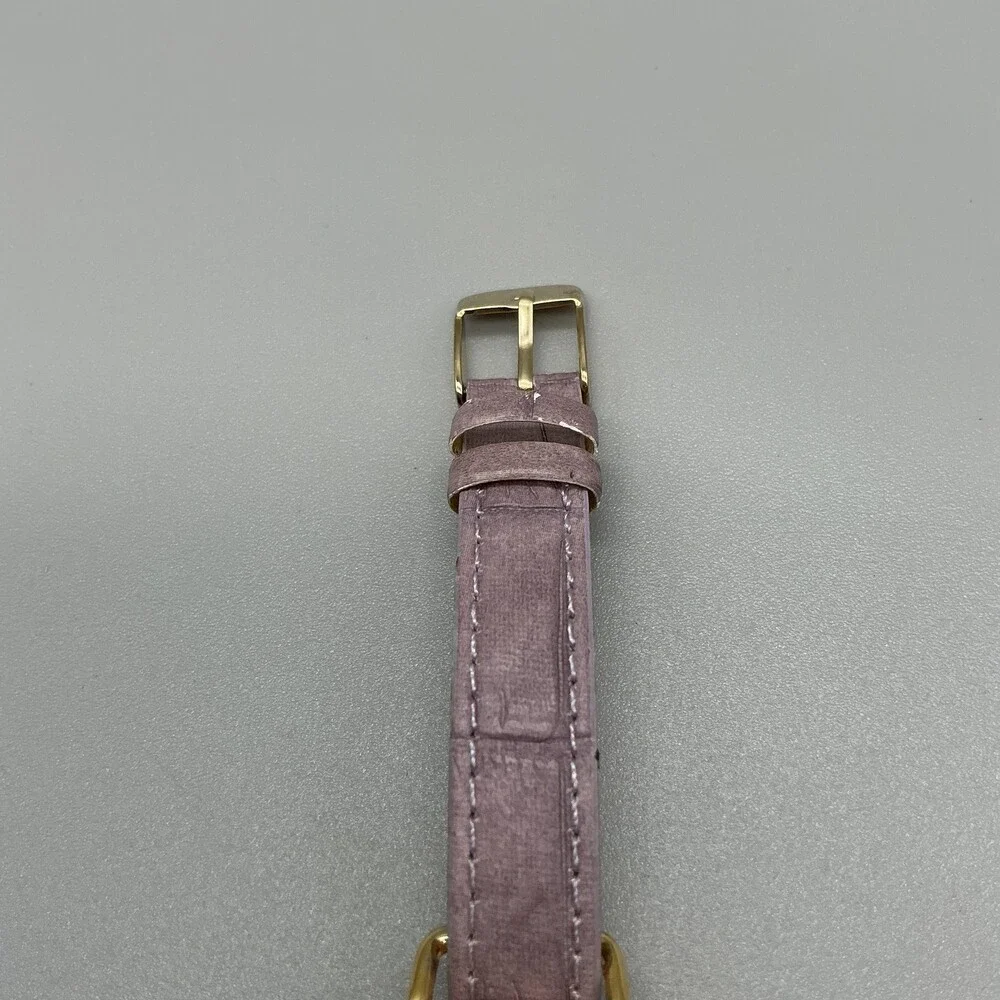 Becora V3080 Womens Watch 26mm Moon Phase Gold Tone Pink Strap New Battery
